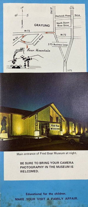 Fred Bear Museum  and Bear Mountain - Old Postcard And Promos (newer photo)